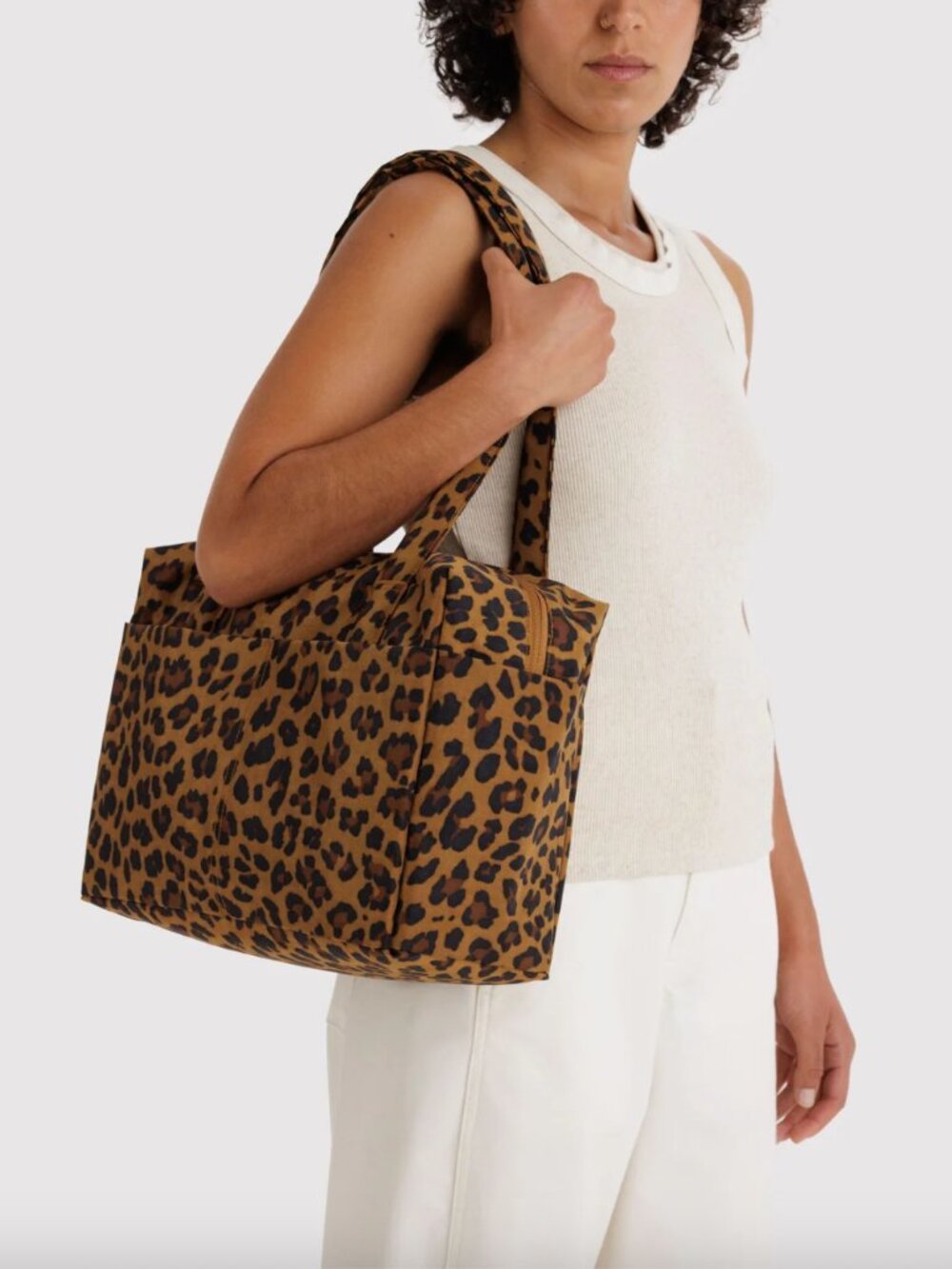 BAGGU Everyday Cloud Bag Leopard Print 🐆 Great Condition w/ Pouch